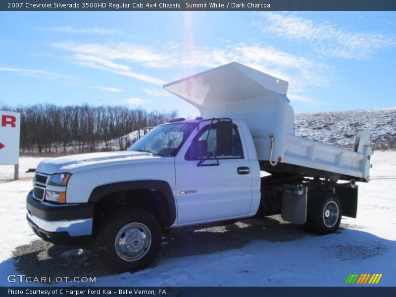 Summit White / Dark Charcoal 2007 Chevrolet Silverado 3500HD Regular Cab 4x4 Chassis