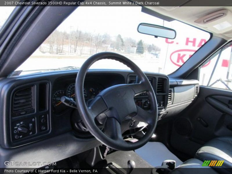 Summit White / Dark Charcoal 2007 Chevrolet Silverado 3500HD Regular Cab 4x4 Chassis