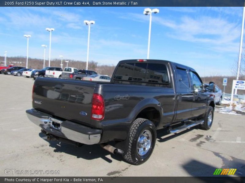 Dark Stone Metallic / Tan 2005 Ford F250 Super Duty XLT Crew Cab 4x4