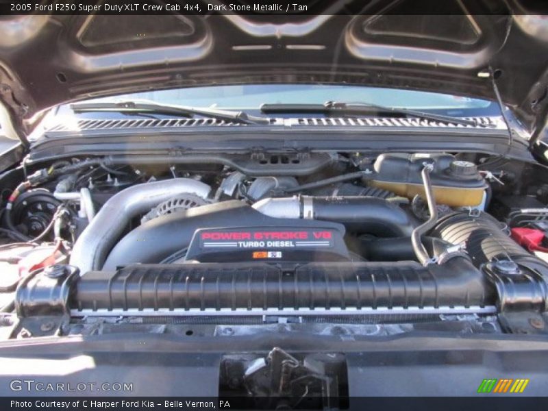 Dark Stone Metallic / Tan 2005 Ford F250 Super Duty XLT Crew Cab 4x4