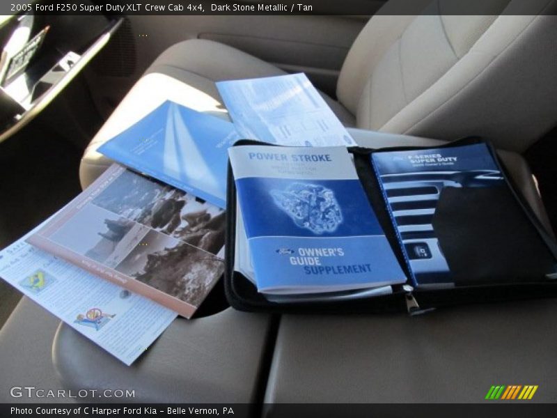 Dark Stone Metallic / Tan 2005 Ford F250 Super Duty XLT Crew Cab 4x4