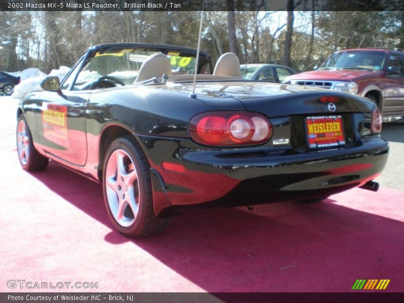 Brilliant Black / Tan 2002 Mazda MX-5 Miata LS Roadster