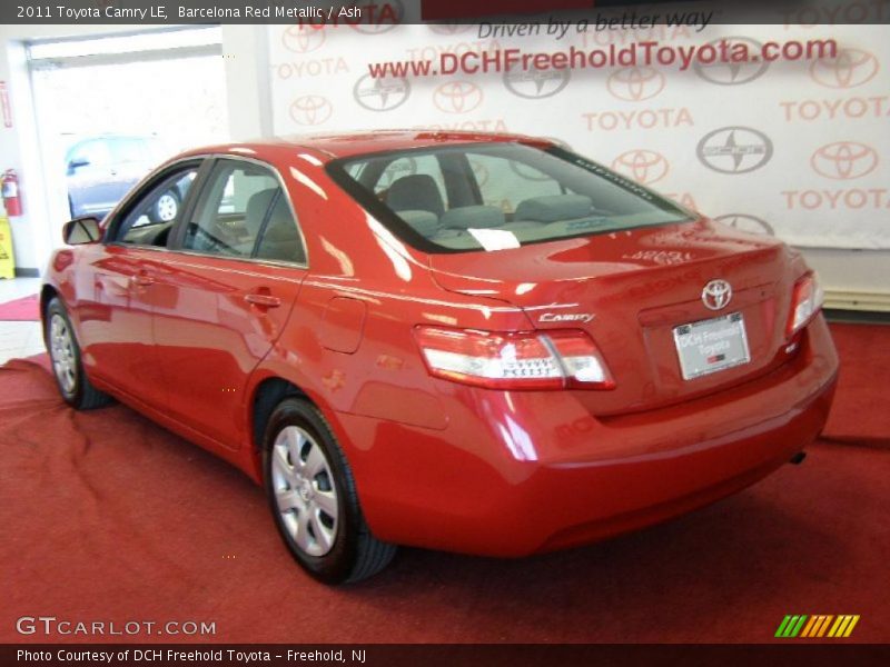 Barcelona Red Metallic / Ash 2011 Toyota Camry LE