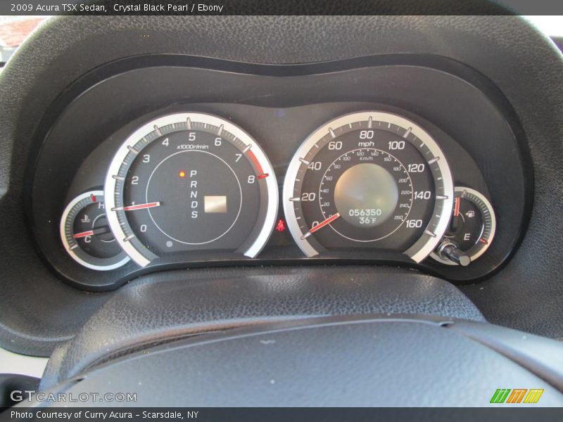 Crystal Black Pearl / Ebony 2009 Acura TSX Sedan