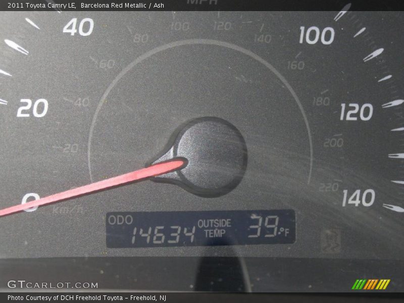 Barcelona Red Metallic / Ash 2011 Toyota Camry LE