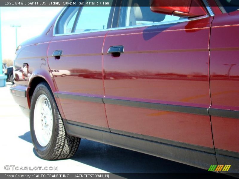 Calypso Red Metallic / Tan 1991 BMW 5 Series 535i Sedan