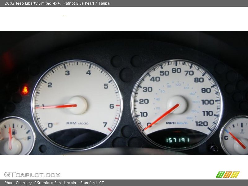 Patriot Blue Pearl / Taupe 2003 Jeep Liberty Limited 4x4