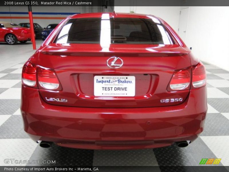 Matador Red Mica / Cashmere 2008 Lexus GS 350