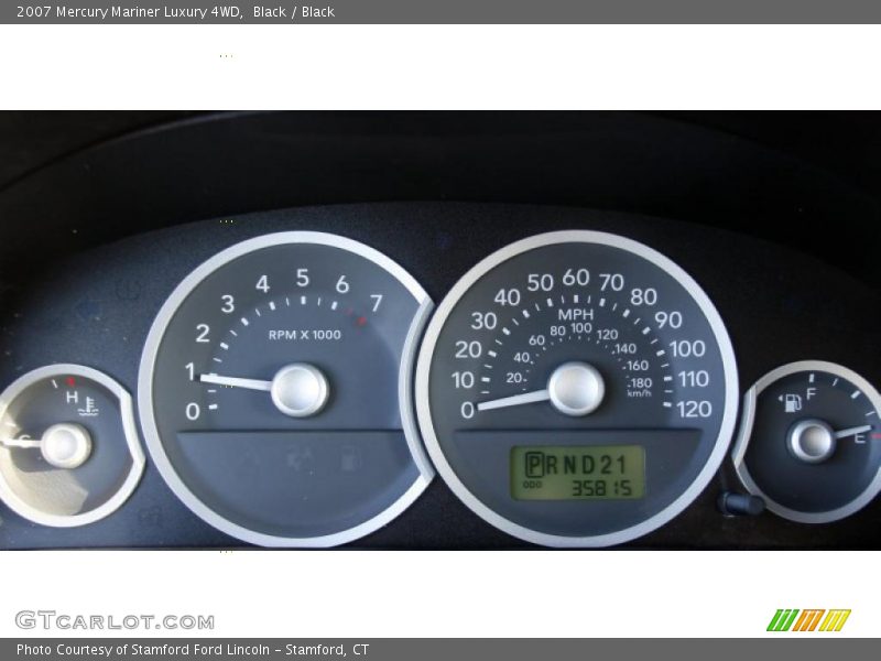 Black / Black 2007 Mercury Mariner Luxury 4WD