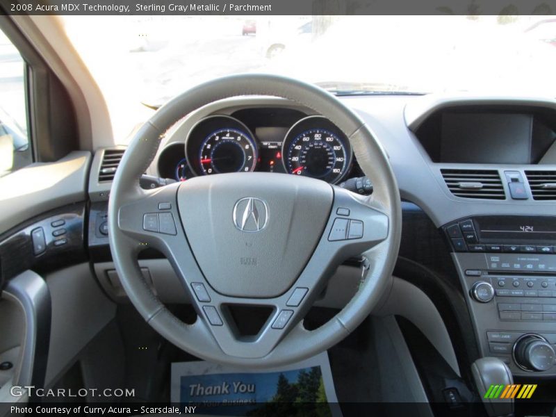 Sterling Gray Metallic / Parchment 2008 Acura MDX Technology