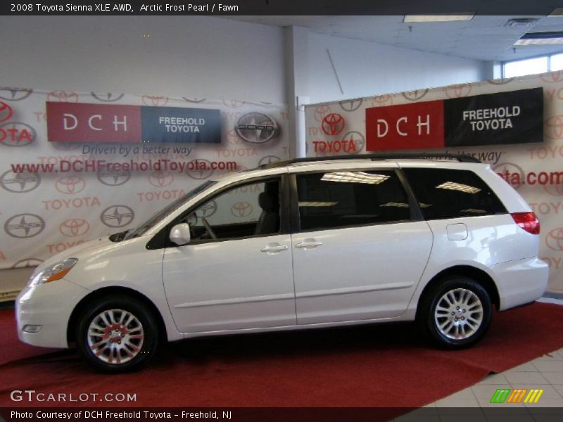 Arctic Frost Pearl / Fawn 2008 Toyota Sienna XLE AWD