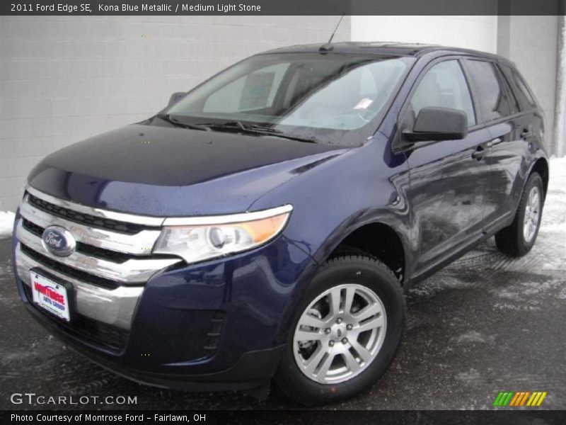 Kona Blue Metallic / Medium Light Stone 2011 Ford Edge SE