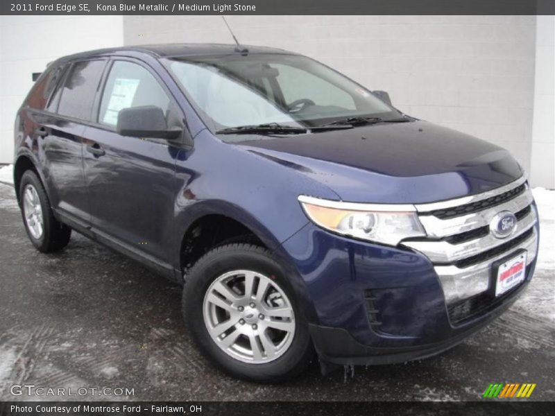 Kona Blue Metallic / Medium Light Stone 2011 Ford Edge SE