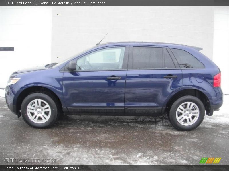 Kona Blue Metallic / Medium Light Stone 2011 Ford Edge SE