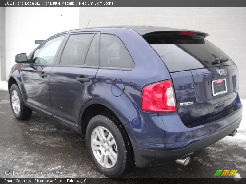 Kona Blue Metallic / Medium Light Stone 2011 Ford Edge SE