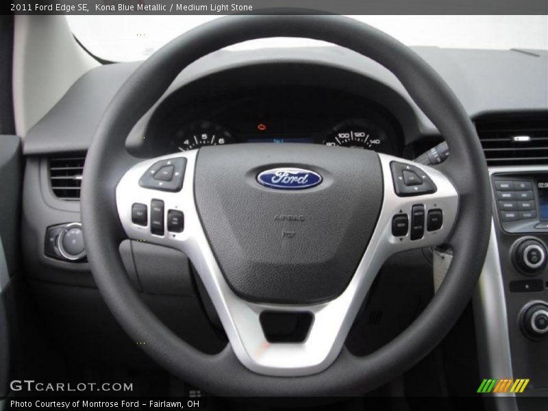 Kona Blue Metallic / Medium Light Stone 2011 Ford Edge SE