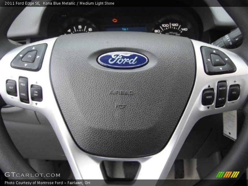 Kona Blue Metallic / Medium Light Stone 2011 Ford Edge SE