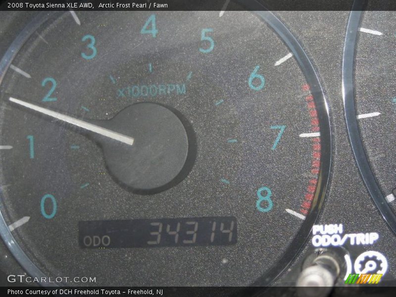 Arctic Frost Pearl / Fawn 2008 Toyota Sienna XLE AWD