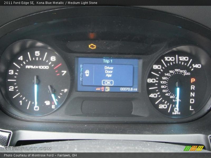 Kona Blue Metallic / Medium Light Stone 2011 Ford Edge SE