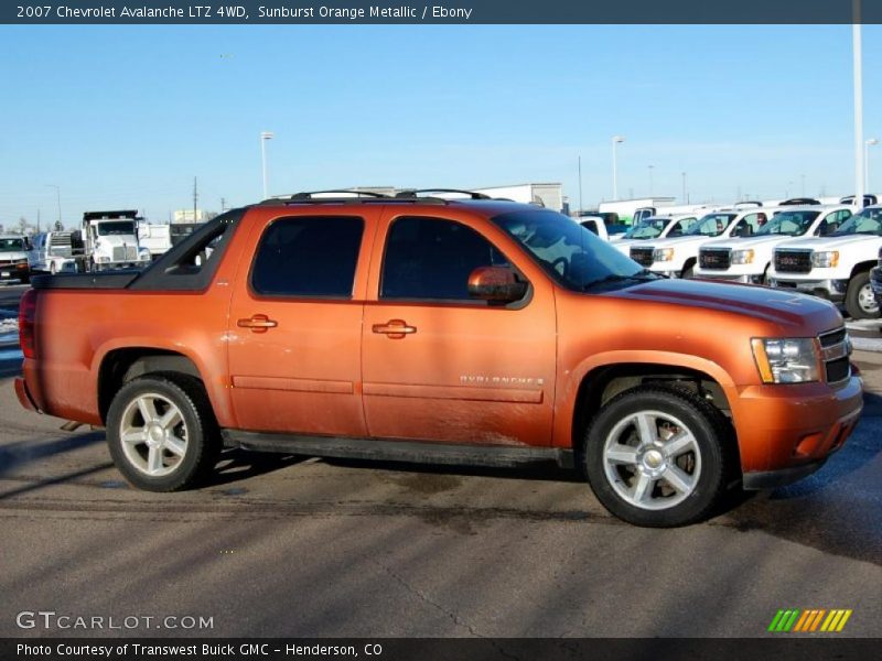 Sunburst Orange Metallic / Ebony 2007 Chevrolet Avalanche LTZ 4WD