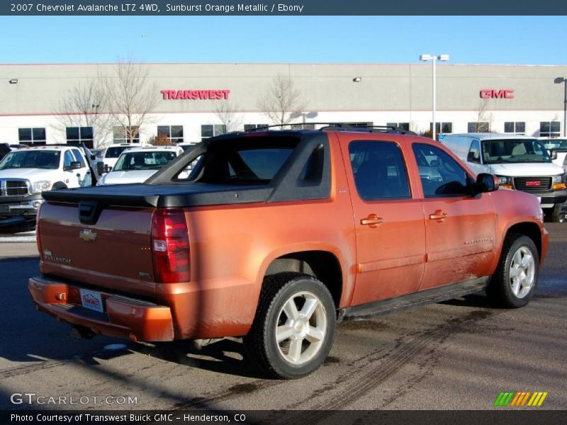 Sunburst Orange Metallic / Ebony 2007 Chevrolet Avalanche LTZ 4WD