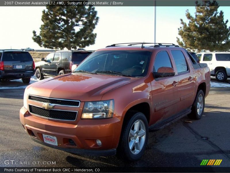 Sunburst Orange Metallic / Ebony 2007 Chevrolet Avalanche LTZ 4WD