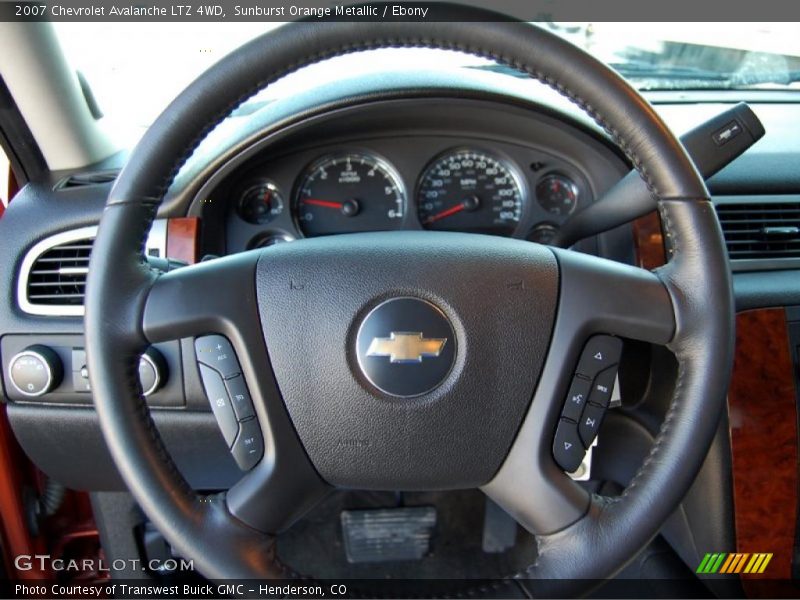 Sunburst Orange Metallic / Ebony 2007 Chevrolet Avalanche LTZ 4WD