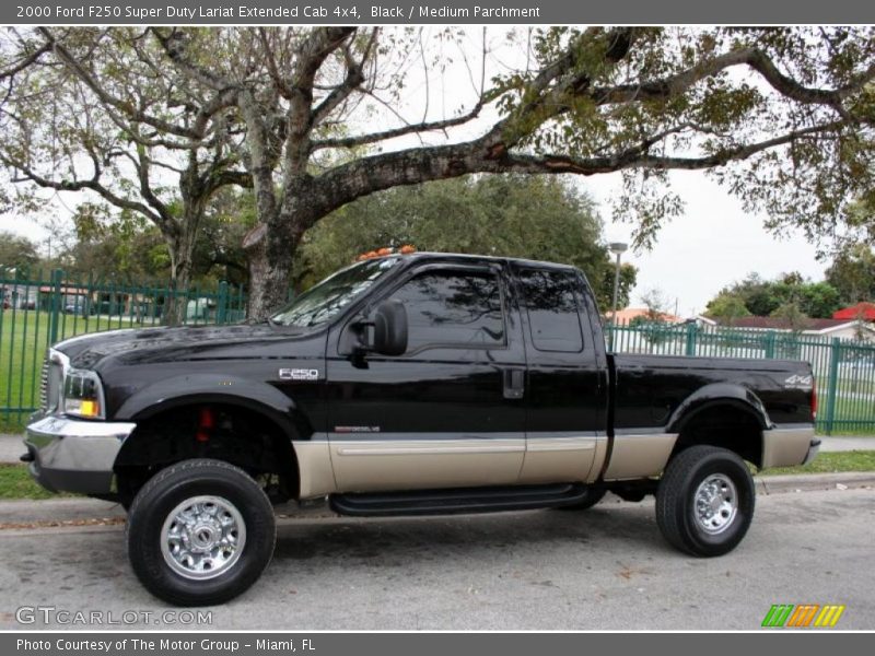 Black / Medium Parchment 2000 Ford F250 Super Duty Lariat Extended Cab 4x4