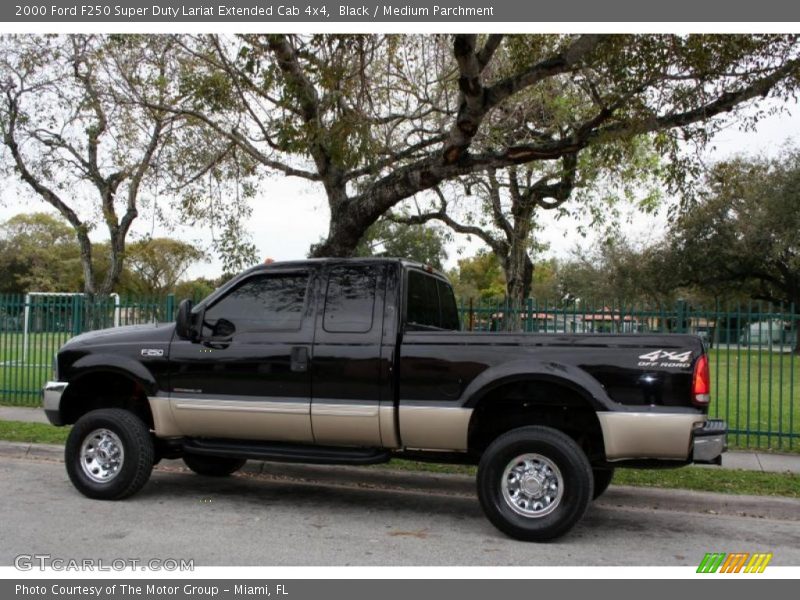 Black / Medium Parchment 2000 Ford F250 Super Duty Lariat Extended Cab 4x4