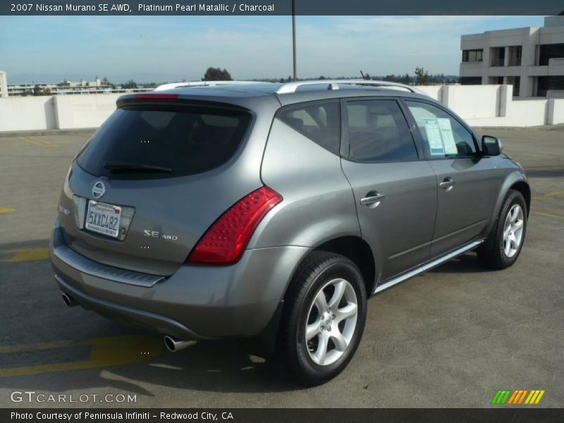 Platinum Pearl Matallic / Charcoal 2007 Nissan Murano SE AWD