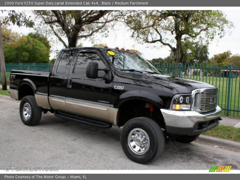 Black / Medium Parchment 2000 Ford F250 Super Duty Lariat Extended Cab 4x4