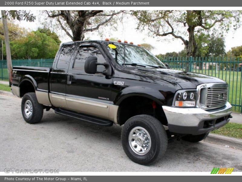 Black / Medium Parchment 2000 Ford F250 Super Duty Lariat Extended Cab 4x4