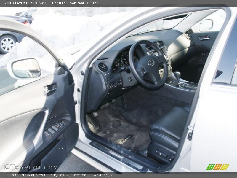 Tungsten Silver Pearl / Black 2010 Lexus IS 250 AWD