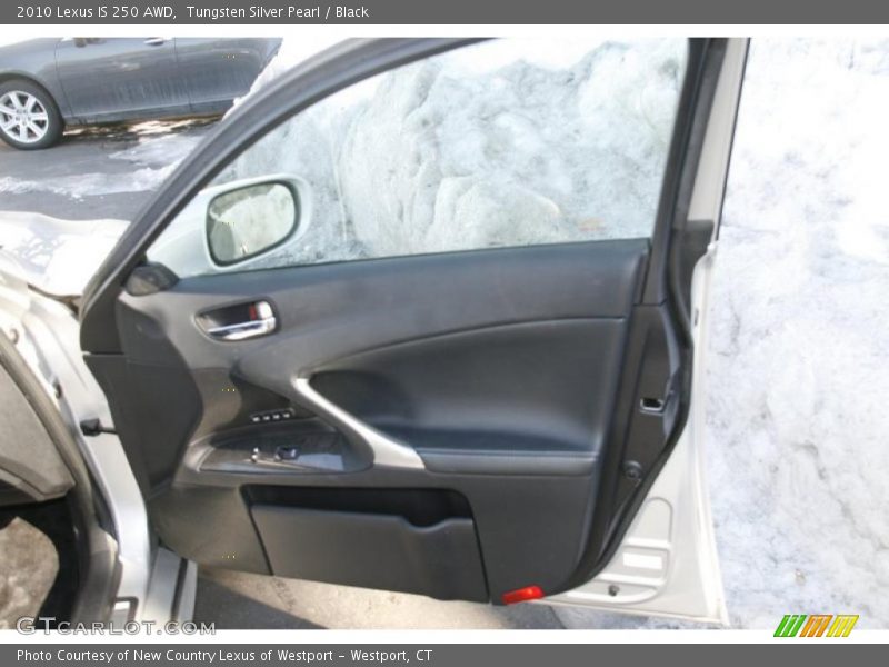 Tungsten Silver Pearl / Black 2010 Lexus IS 250 AWD