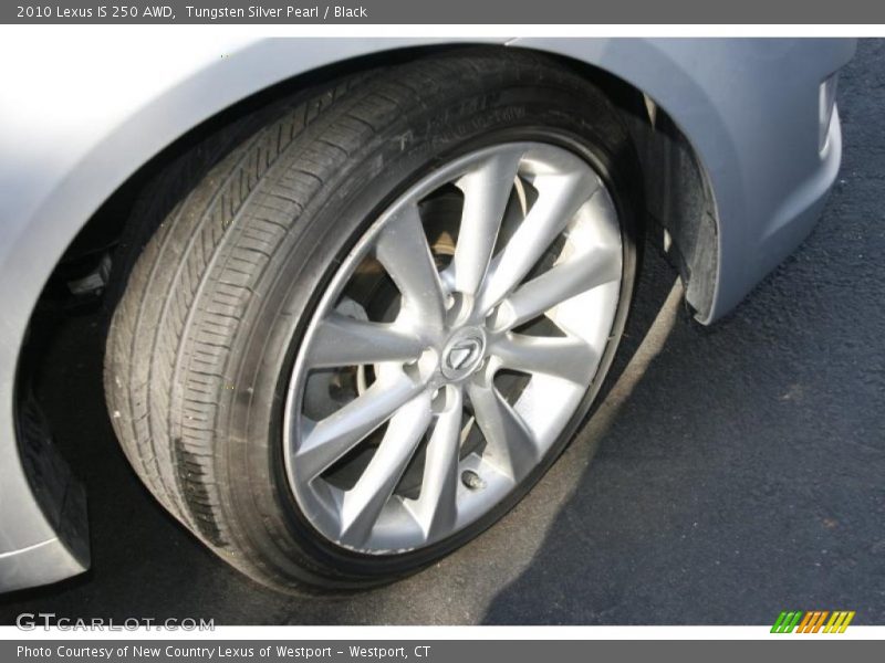 Tungsten Silver Pearl / Black 2010 Lexus IS 250 AWD