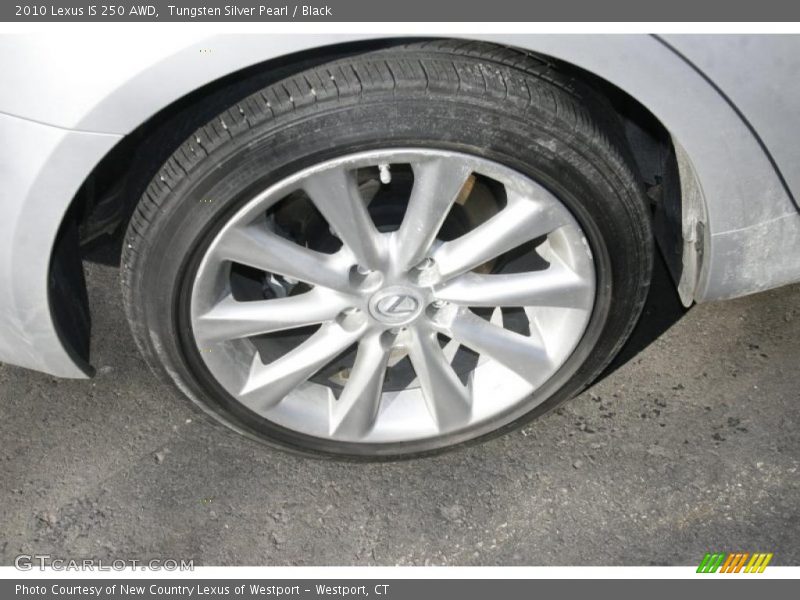 Tungsten Silver Pearl / Black 2010 Lexus IS 250 AWD
