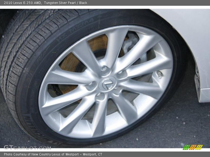Tungsten Silver Pearl / Black 2010 Lexus IS 250 AWD