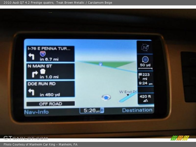 Navigation of 2010 Q7 4.2 Prestige quattro