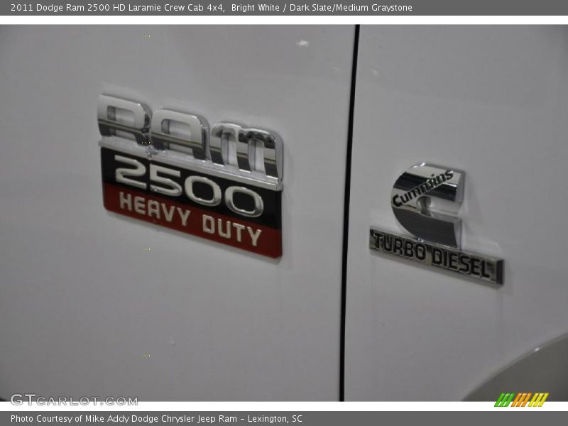 Bright White / Dark Slate/Medium Graystone 2011 Dodge Ram 2500 HD Laramie Crew Cab 4x4