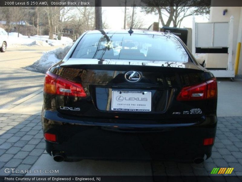 Obsidian Black / Black 2008 Lexus IS 250 AWD