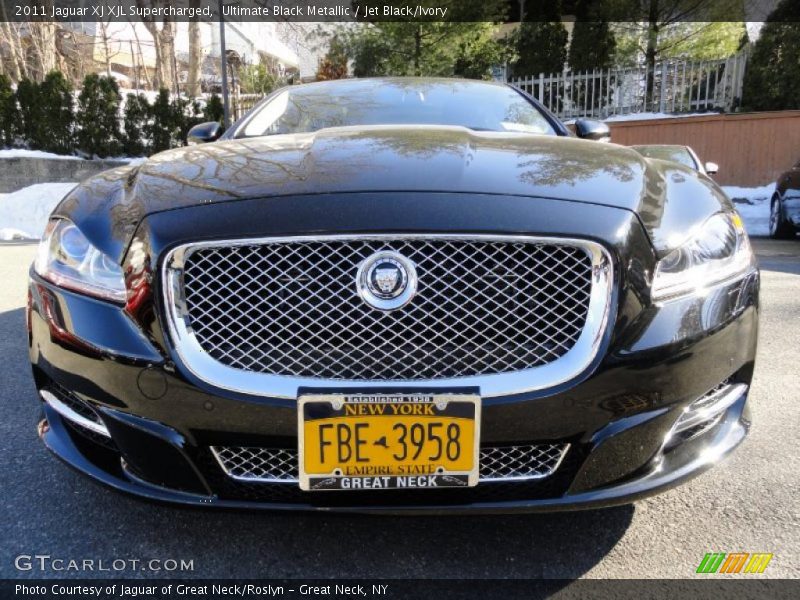 Ultimate Black Metallic / Jet Black/Ivory 2011 Jaguar XJ XJL Supercharged