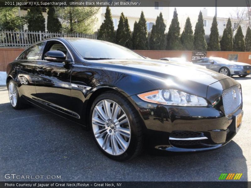 Ultimate Black Metallic / Jet Black/Ivory 2011 Jaguar XJ XJL Supercharged