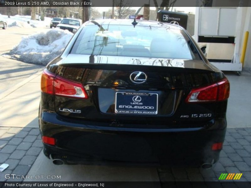 Obsidian Black / Ecru 2009 Lexus IS 250 AWD