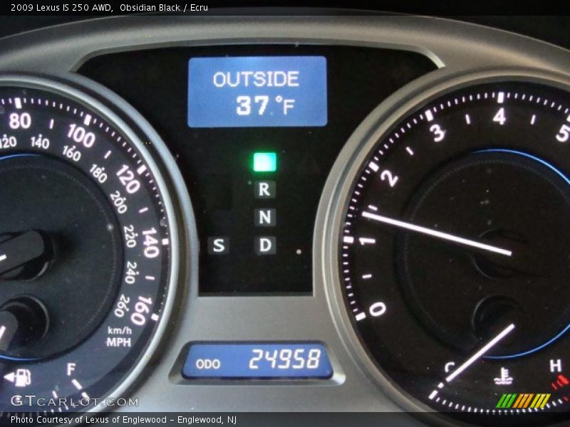 Obsidian Black / Ecru 2009 Lexus IS 250 AWD