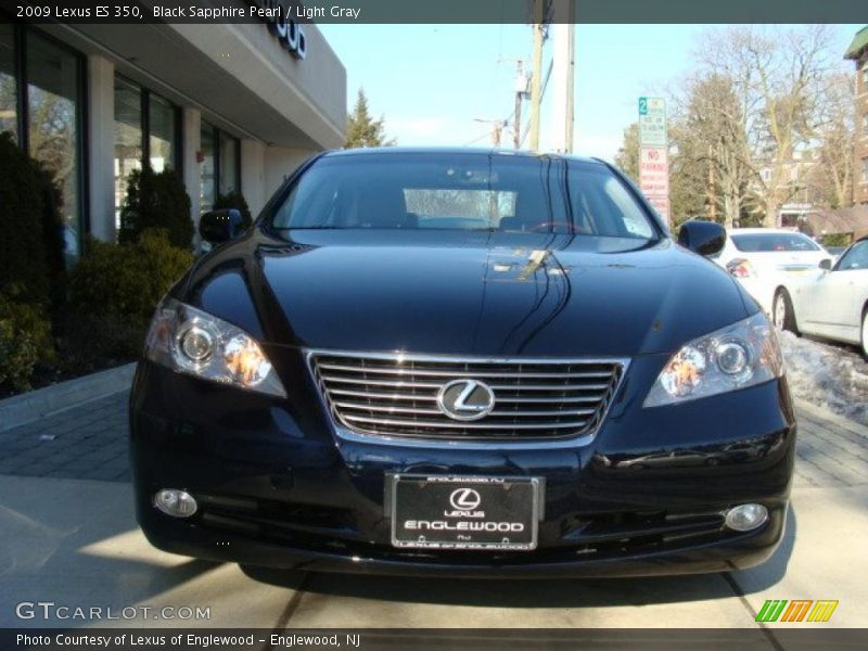 Black Sapphire Pearl / Light Gray 2009 Lexus ES 350