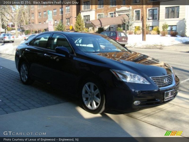 Black Sapphire Pearl / Light Gray 2009 Lexus ES 350