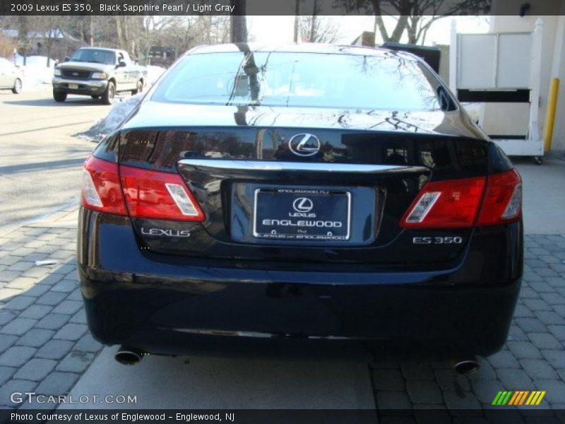 Black Sapphire Pearl / Light Gray 2009 Lexus ES 350
