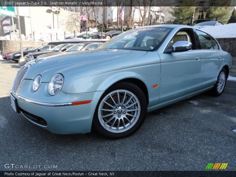 Seafrost Metallic / Ivory/Mocha 2007 Jaguar S-Type 3.0