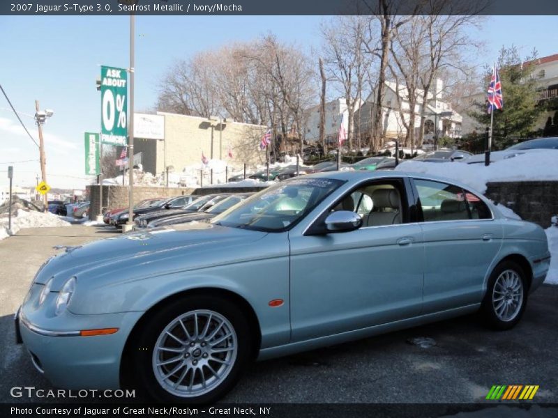 Seafrost Metallic / Ivory/Mocha 2007 Jaguar S-Type 3.0