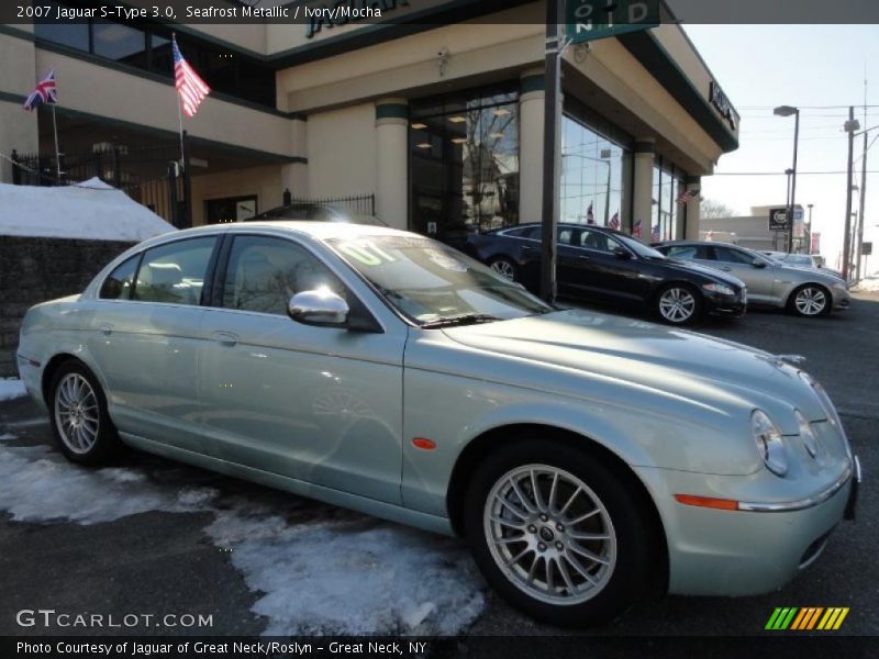 Seafrost Metallic / Ivory/Mocha 2007 Jaguar S-Type 3.0